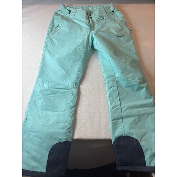 Arctix Womens Insulated Snow Pants Aqua & Black Size L - Picture 2 of 12